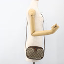 GUCCI GG Supreme Web Sherry Line Bag PVC Beige Gold 156 02 066 Auth bs34217-21