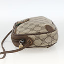 GUCCI GG Supreme Web Sherry Line Bag PVC Beige Gold 156 02 066 Auth bs34217-3