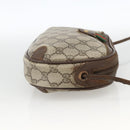 GUCCI GG Supreme Web Sherry Line Bag PVC Beige Gold 156 02 066 Auth bs34217-4