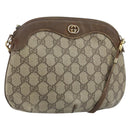 GUCCI GG Supreme Shoulder Bag PVC Beige Gold 007 49 0819 Auth bs34218-1