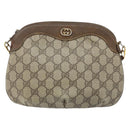 GUCCI GG Supreme Shoulder Bag PVC Beige Gold 007 49 0819 Auth bs34218-2