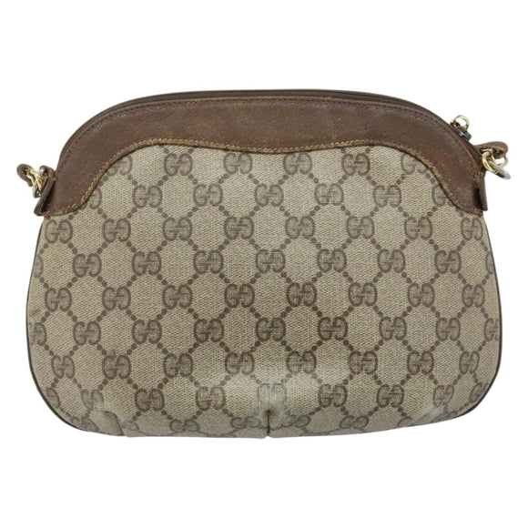 GUCCI GG Supreme Shoulder Bag PVC Beige Gold 007 49 0819 Auth bs34218