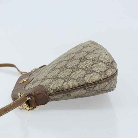 GUCCI GG Supreme Shoulder Bag PVC Beige Gold 007 49 0819 Auth bs34218