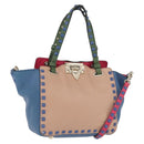 VALENTINO Hand Bag Leather 2way Multicolor Gold Auth bs34219A-1