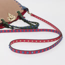 VALENTINO Hand Bag Leather 2way Multicolor Gold Auth bs34219A-9