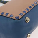 VALENTINO Hand Bag Leather 2way Multicolor Gold Auth bs34219A-10