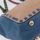 VALENTINO Hand Bag Leather 2way Multicolor Gold Auth bs34219A-17