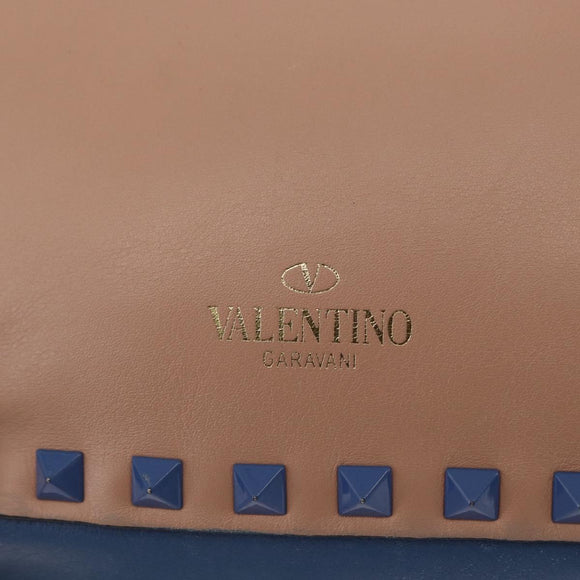 VALENTINO Hand Bag Leather 2way Multicolor Gold Auth bs34219A