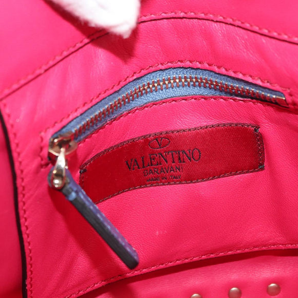 VALENTINO Hand Bag Leather 2way Multicolor Gold Auth bs34219A