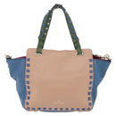VALENTINO Hand Bag Leather 2way Multicolor Gold Auth bs34219A-3