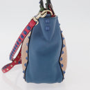 VALENTINO Hand Bag Leather 2way Multicolor Gold Auth bs34219A-4