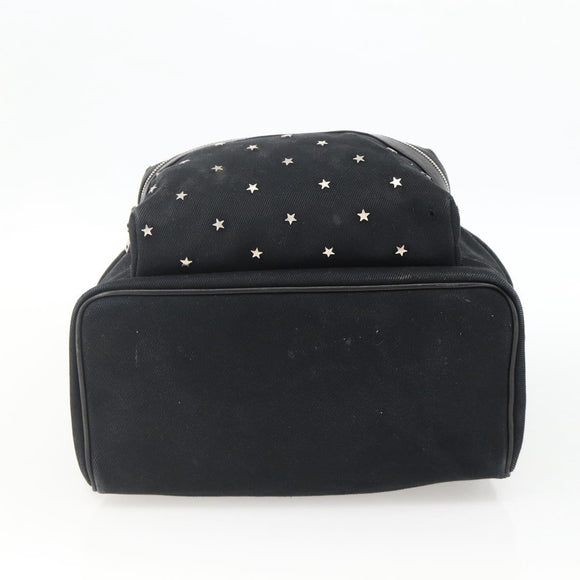 SAINT LAURENT Backpack Canvas Black Silver Auth bs34220