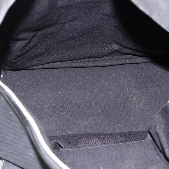 SAINT LAURENT Rucksack Canvas Schwarz Silber Auth bs34220