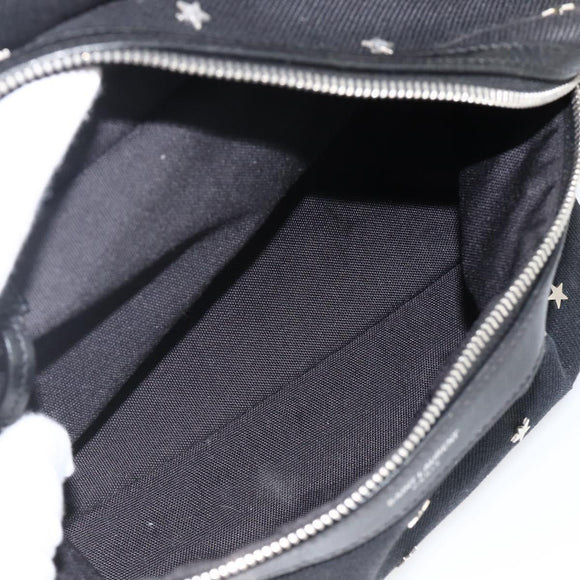SAINT LAURENT Rucksack Canvas Schwarz Silber Auth bs34220
