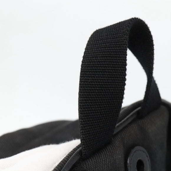 SAINT LAURENT Rucksack Canvas Schwarz Silber Auth bs34220