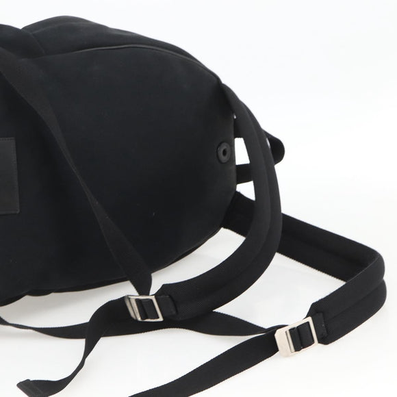SAINT LAURENT Rucksack Canvas Schwarz Silber Auth bs34220