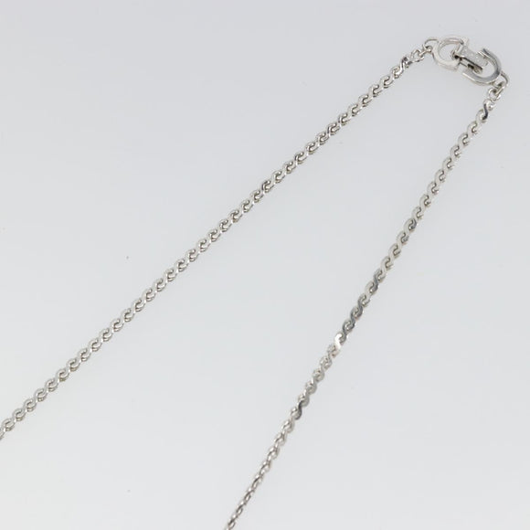 Christian Dior Necklace metal Silver Auth bs34222A