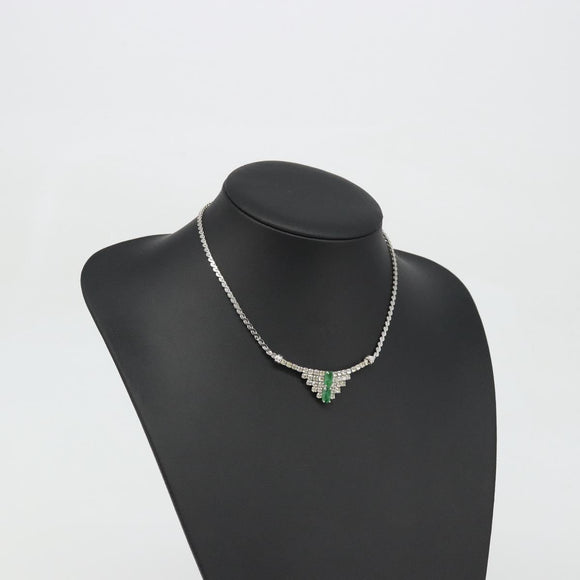 Christian Dior Necklace metal Silver Auth bs34222A