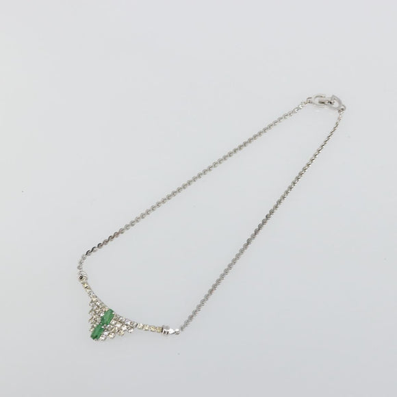 Christian Dior Necklace metal Silver Auth bs34222A