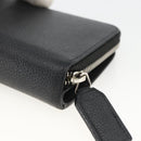 SAINT LAURENT Bifold Wallet Leather Black Silver Auth bs34223-10