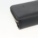 SAINT LAURENT Bifold Wallet Leather Black Silver Auth bs34223-11