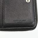 SAINT LAURENT Bifold Wallet Leather Black Silver Auth bs34223-14