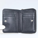 SAINT LAURENT Bifold Wallet Leather Black Silver Auth bs34223-15
