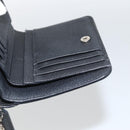 SAINT LAURENT Bifold Wallet Leather Black Silver Auth bs34223-16