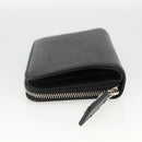 SAINT LAURENT Bifold Wallet Leather Black Silver Auth bs34223-4
