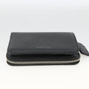 SAINT LAURENT Bifold Wallet Leather Black Silver Auth bs34223-6