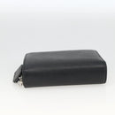 SAINT LAURENT Bifold Wallet Leather Black Silver Auth bs34223-7