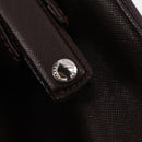 BURBERRY Business Bag Leather Brown Silver Auth bs34224-17