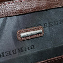 BURBERRY Business Bag Leather Brown Silver Auth bs34224-11