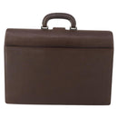 BURBERRY Business Bag Leather Brown Silver Auth bs34224-2
