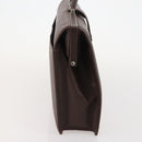 BURBERRY Business Bag Leather Brown Silver Auth bs34224-4