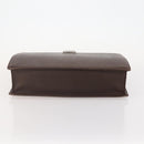 BURBERRY Business Bag Leather Brown Silver Auth bs34224-5