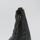 GUCCI Shoulder Bag Leather Black Gold 001 1998 1805 Auth bs34225-9