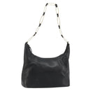 GUCCI Shoulder Bag Leather Black Gold 001 1998 1805 Auth bs34225-1