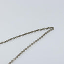 CELINE Chain Shoulder Bag Leather Navy Silver Auth bs34226-14