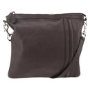 GUCCI Shoulder Bag Leather Brown Silver 233329 Auth bs34228-1