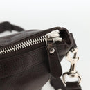 GUCCI Shoulder Bag Leather Brown Silver 233329 Auth bs34228-9
