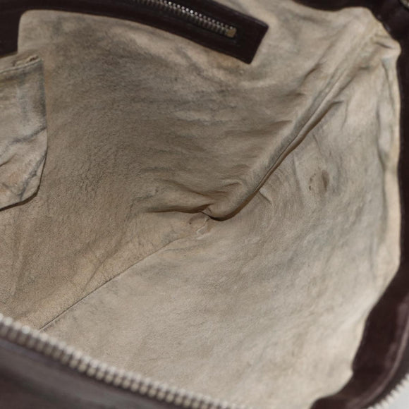 GUCCI Shoulder Bag Leather Brown Silver 233329 Auth bs34228