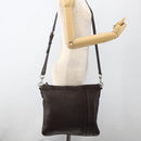 GUCCI Shoulder Bag Leather Brown Silver 233329 Auth bs34228-22