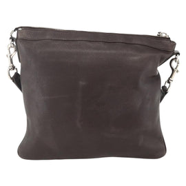 GUCCI Shoulder Bag Leather Brown Silver 233329 Auth bs34228 - 0