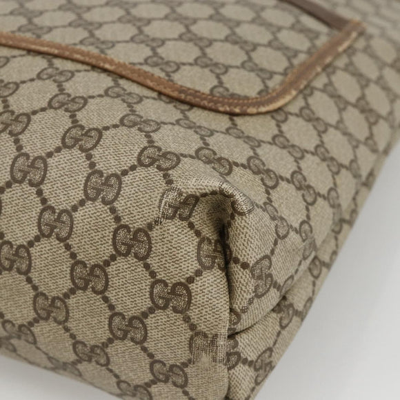 GUCCI GG Supreme Web Sherry Line Tote Bag PVC Beige 39 02 003 Auth bs34229