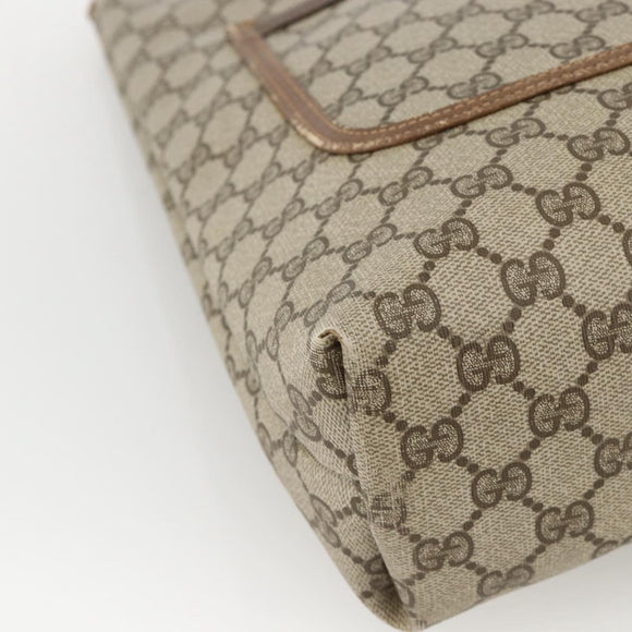 GUCCI GG Supreme Web Sherry Line Tote Bag PVC Beige 39 02 003 Auth bs34229