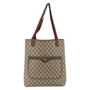 GUCCI GG Supreme Web Sherry Line Tote Bag PVC Beige 39 02 003 Auth bs34229-2