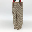 GUCCI GG Supreme Web Sherry Line Tote Bag PVC Beige 39 02 003 Auth bs34229-5