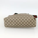 GUCCI GG Supreme Web Sherry Line Tote Bag PVC Beige 39 02 003 Auth bs34229-9