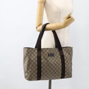 GUCCI GG Supreme Tote Bag PVC Beige 141624 Auth bs34230-21